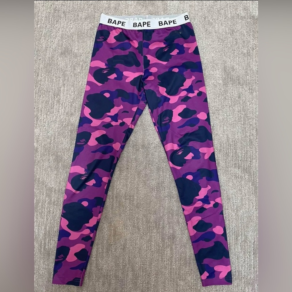Bape Pink and Purple Camouflage Leggings